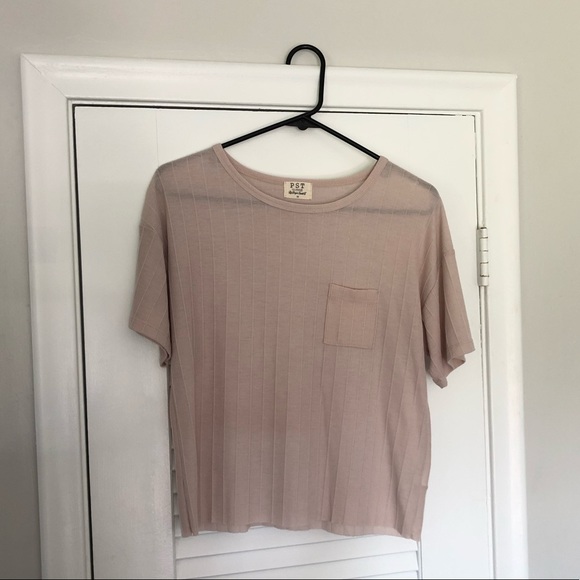 Project Social T Tee with Front Pocket Size Medium - Cream Color. - Picture 3 of 4